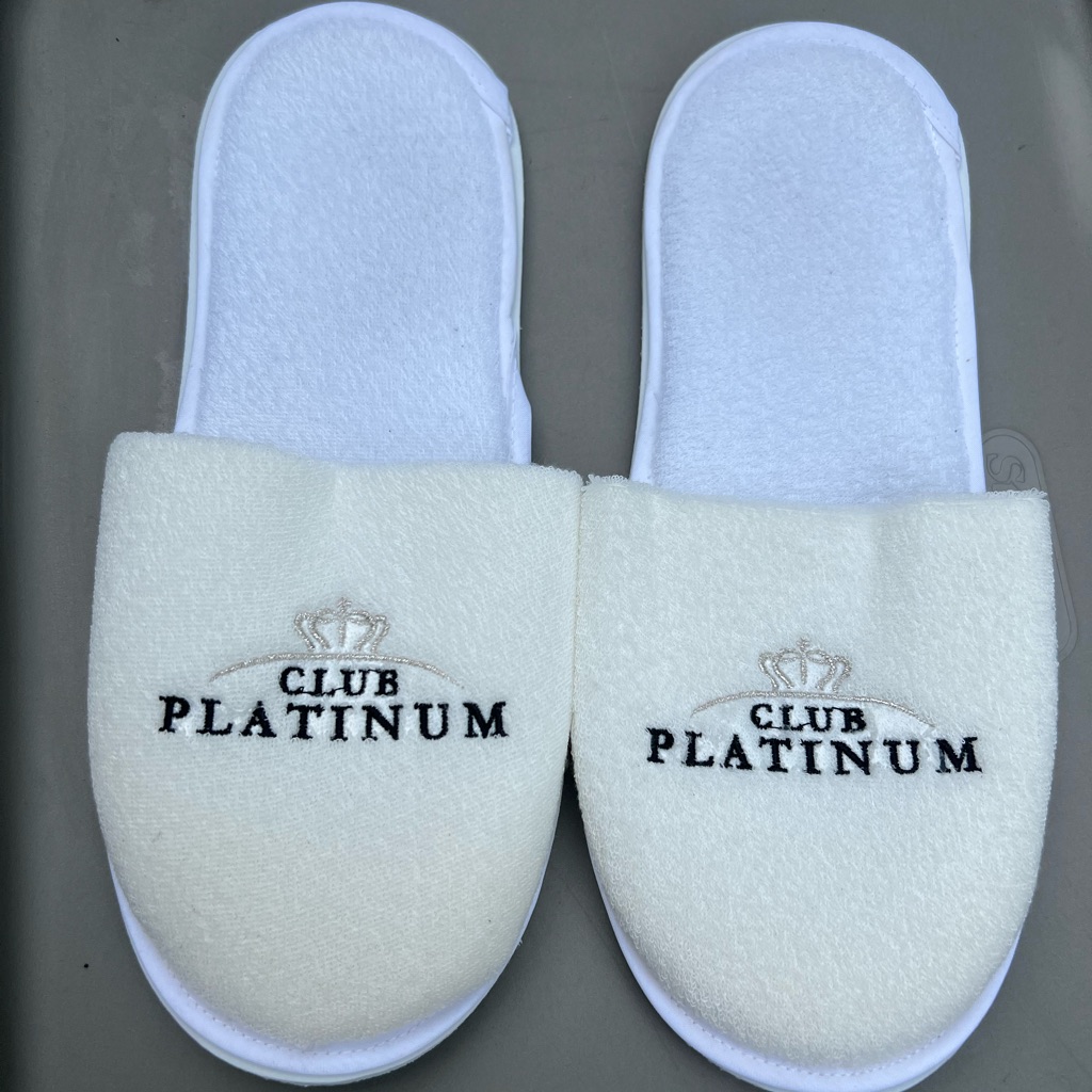 Mens Spa Slippers Brand New Club Platinum One Size